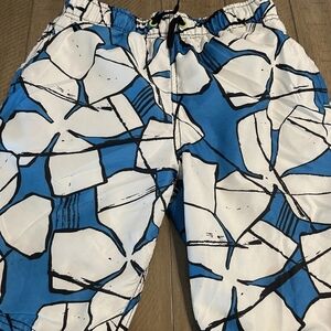 Kids Blue and White Patterned Shorts